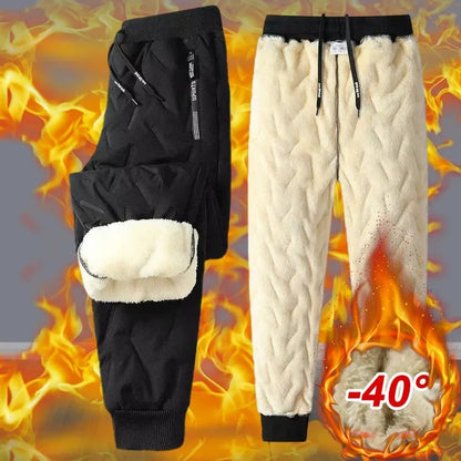 Plush Thick Fleece Sweatpants Lambs wool