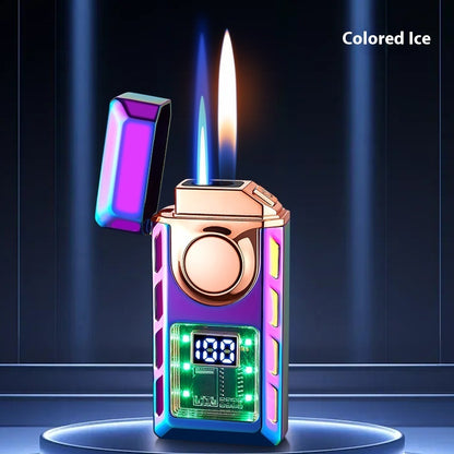 Creative  Intelligent Ignition Power Display Double Fire Cigarette Lighter